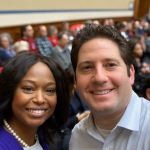 Janeese Lewis George and Jordan Grossman together at an event. Note: this event took place before the COVID-19 pandemic.