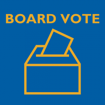 Board Vote with graphic of ballot box