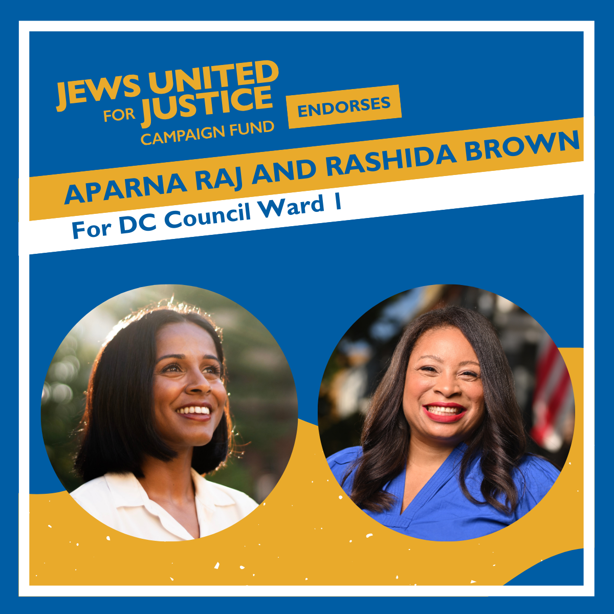 aparna-and-rashida-w1 JUFJCF endorses Aparna Raj and Rashida Brown for DC Council Ward 1