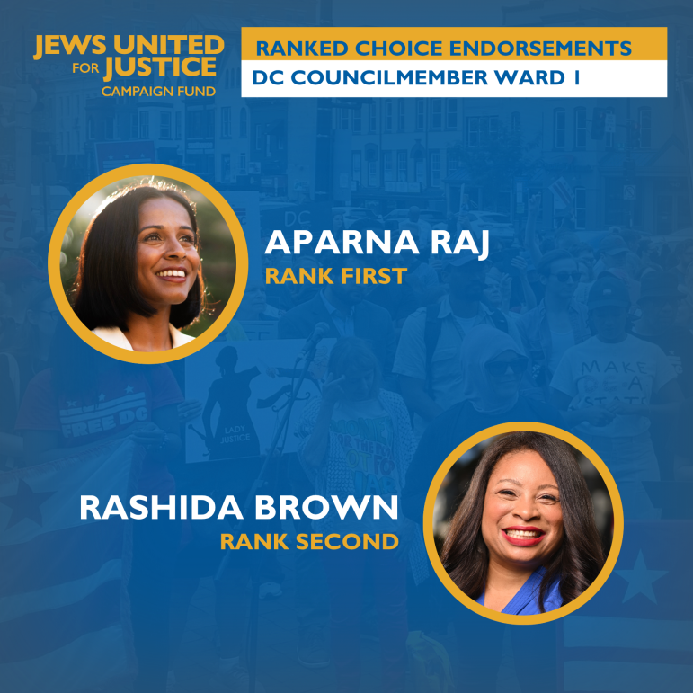 Ward 1 Endorsement Update: Rank Aparna Raj first, Rashida Brown second